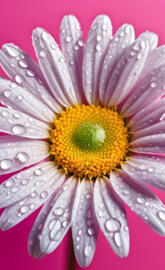 a flower with a yellow center