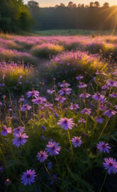 A field of purple flowers