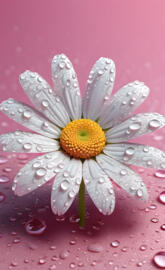 a flower with water droplets on it