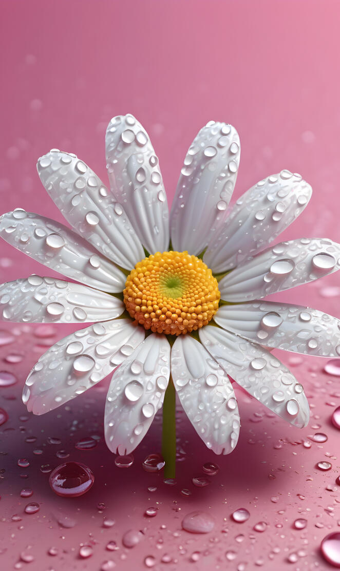 a flower with water droplets on it