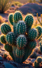 a close-up of a cactus