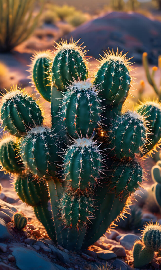 a close-up of a cactus