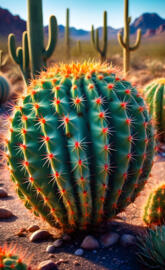 a cactus in a desert