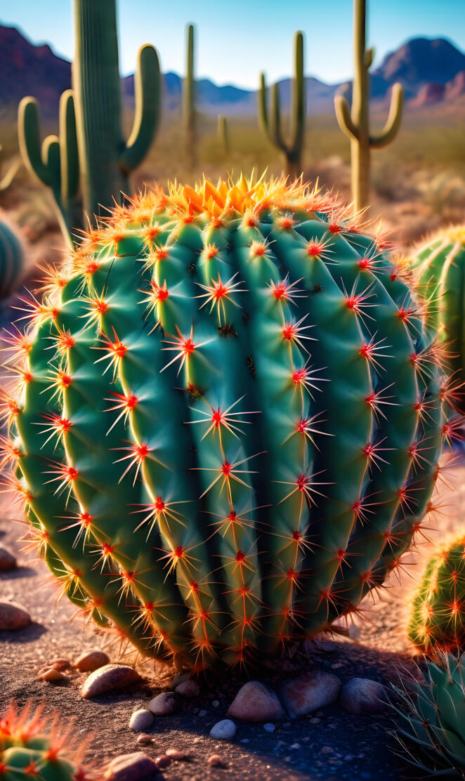 a cactus in a desert