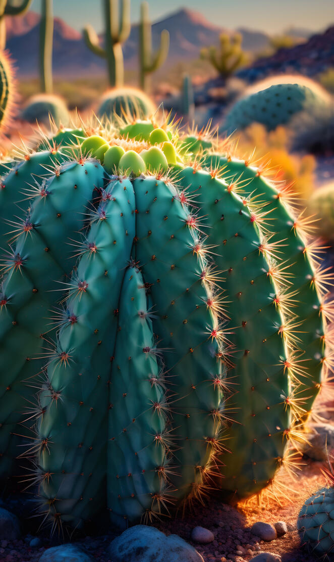 a cactus in a desert