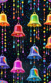 a group of colorful lamps