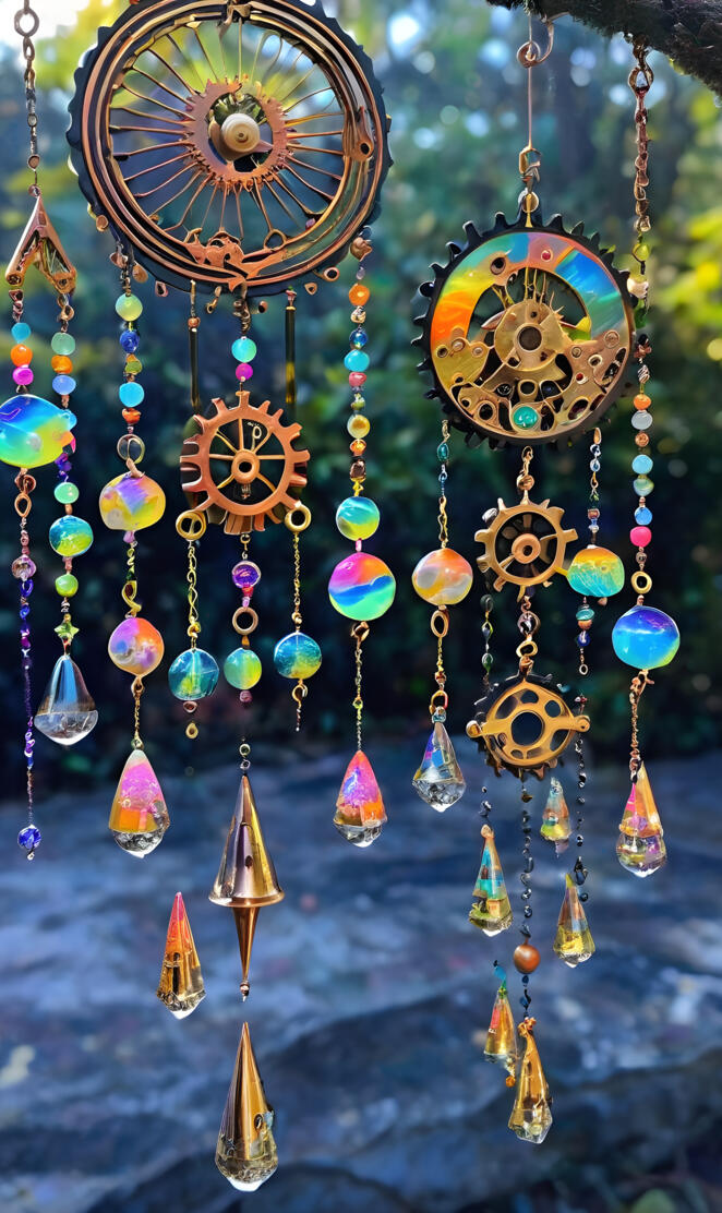 a group of colorful necklaces