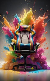 Colorful smoke splash Chair
