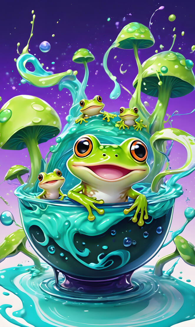 Frogs in a cup