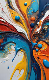 splat abstract painting