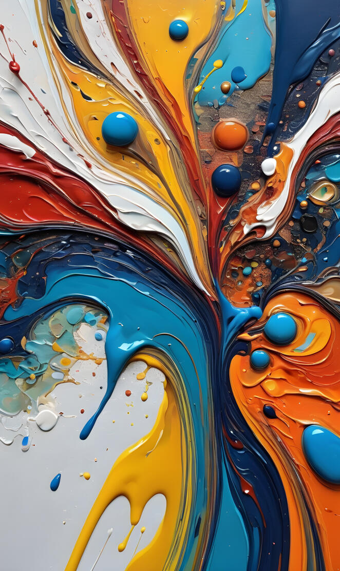 splat abstract painting