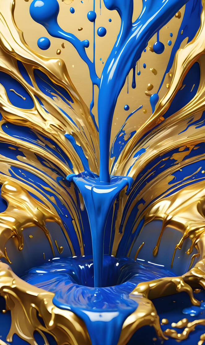 royal blue & gold paint