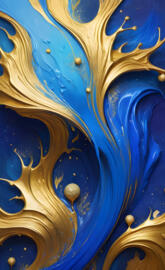 royal blue & gold paint