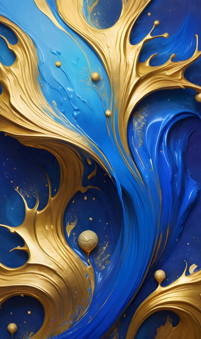 royal blue & gold paint