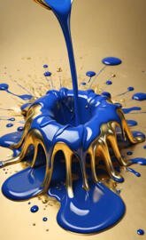 royal blue & gold paint