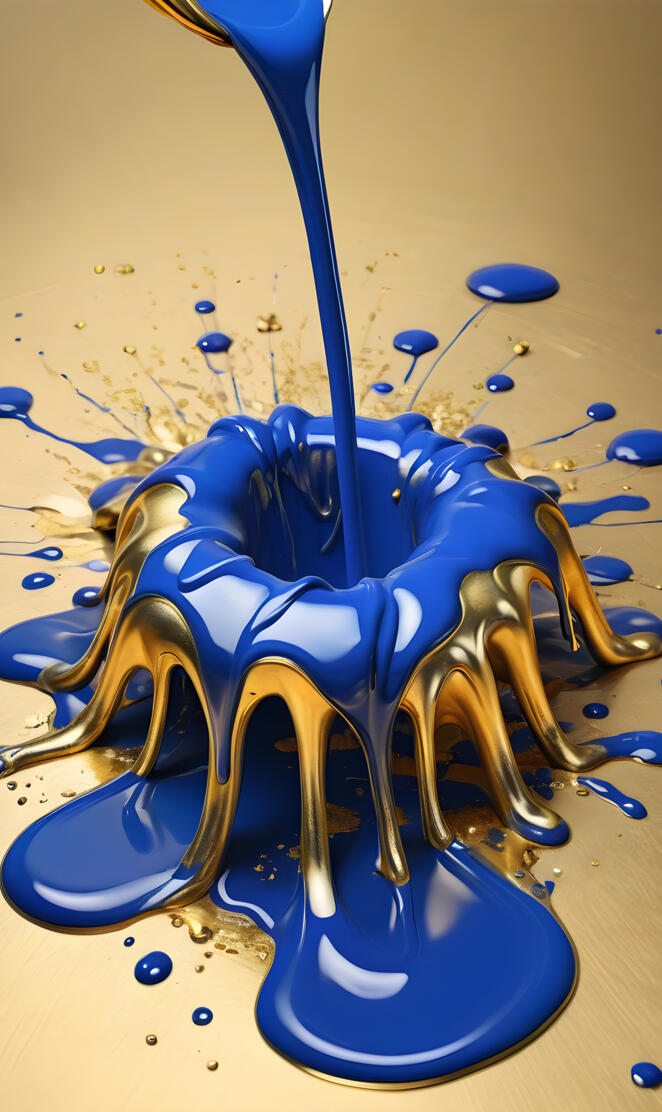 royal blue & gold paint