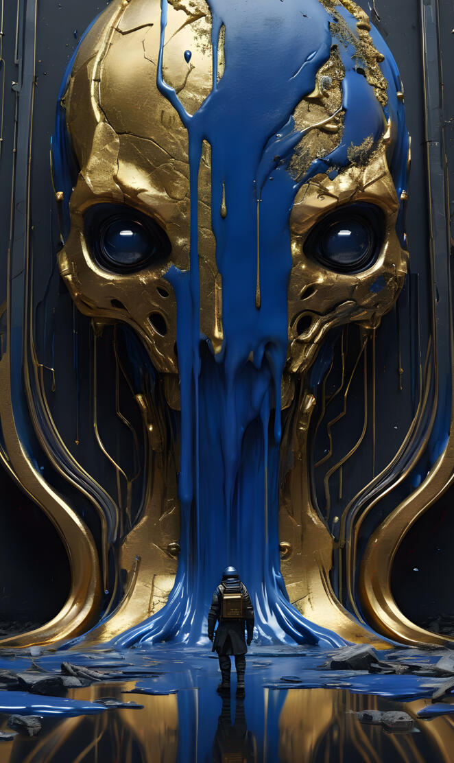 royal blue & gold paint