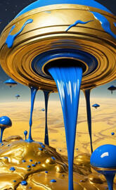 royal blue & gold paint