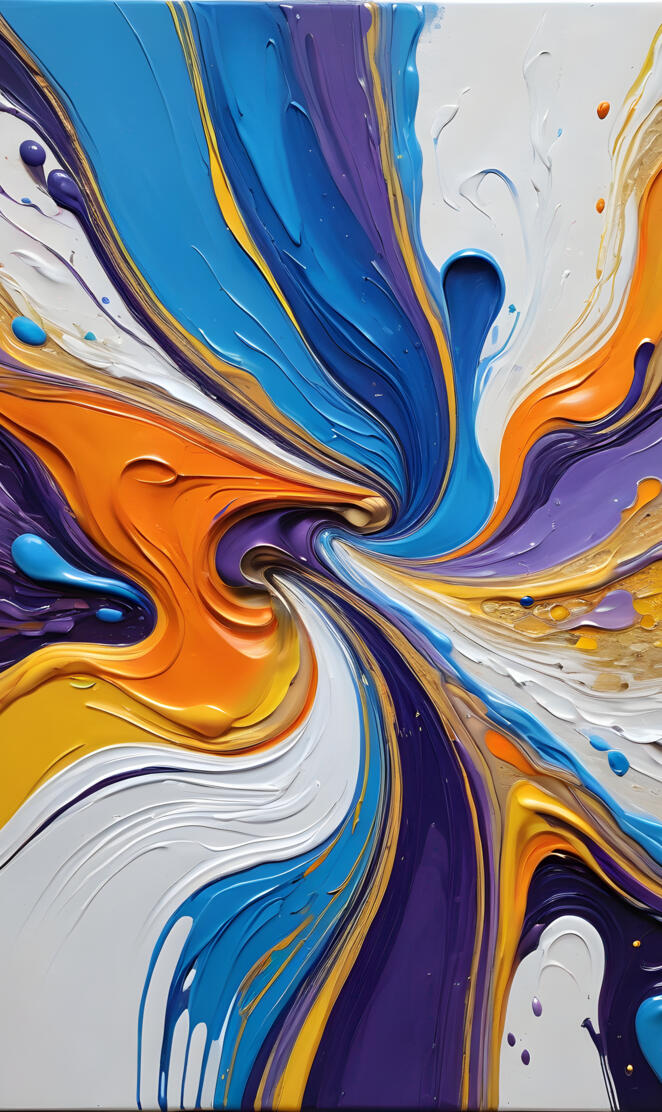 abstract paint pour