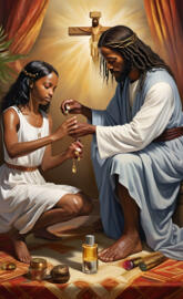 African American Woman and African American Jesus