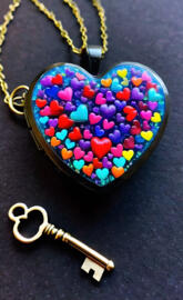 a necklace with colorful beads