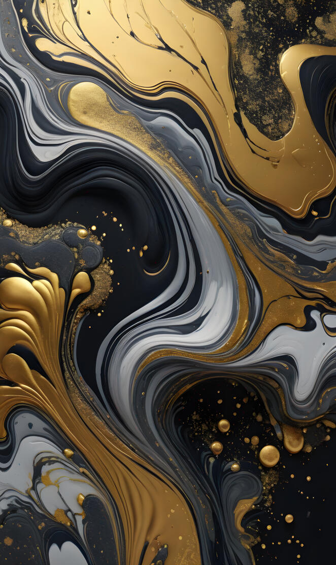 Black, White, Gold, Silver, Glitter