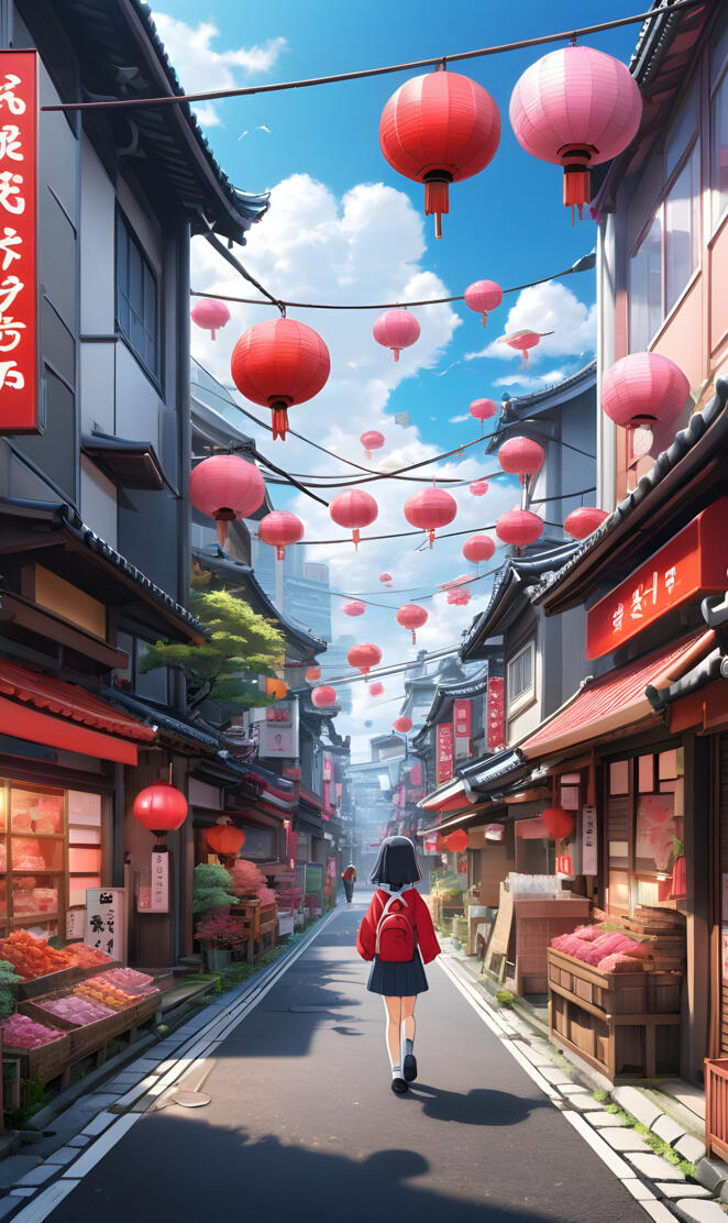 un petit fond d'écran pour les fans du Japon dans les Rues de Tokyo !!