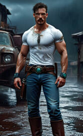 Isabella steampunk cowboy apocalyptic character