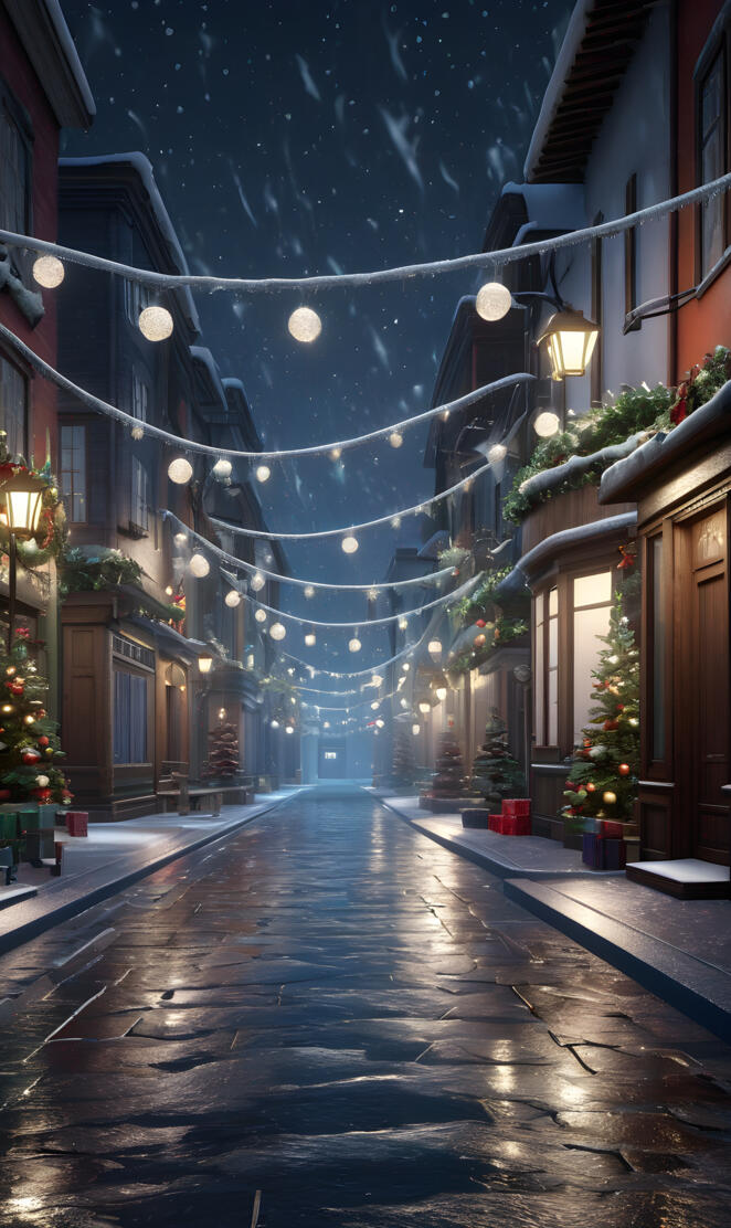 Icy Christmas Street