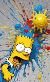 a cartoon character on a map