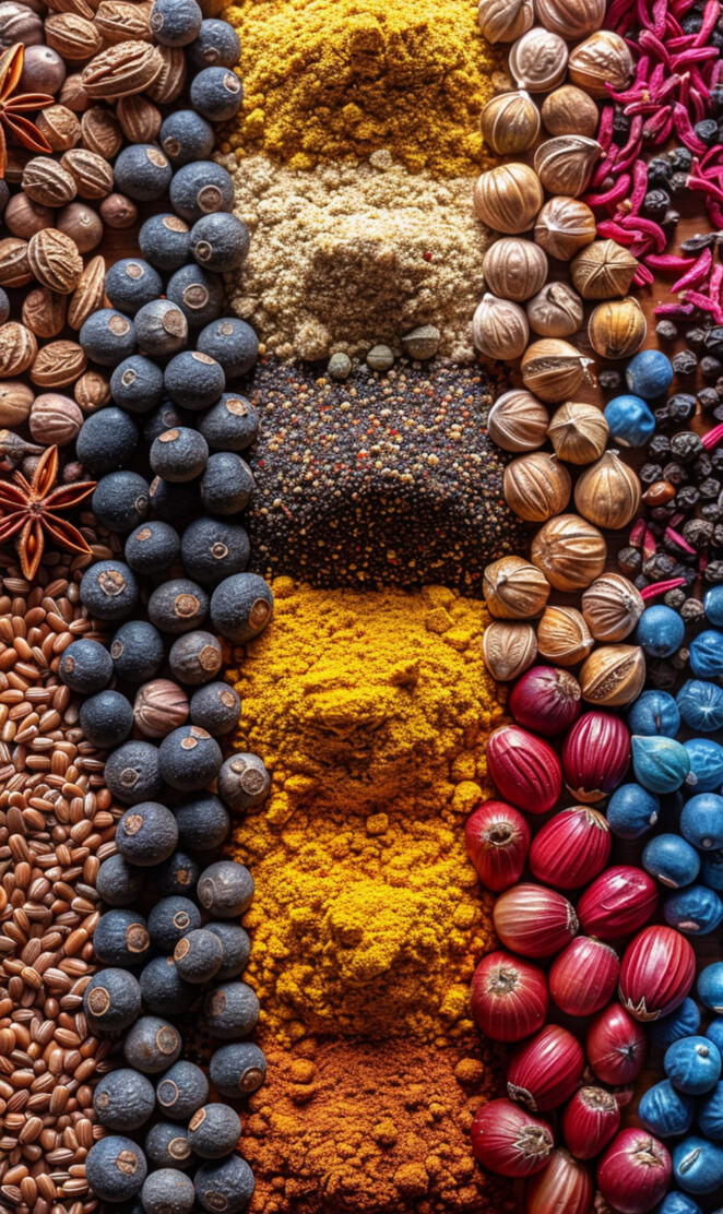 Colorful ingredients