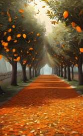 dry leafs are falling