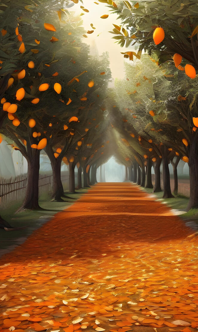 dry leafs are falling