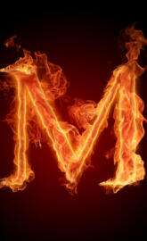 Burning Letter M