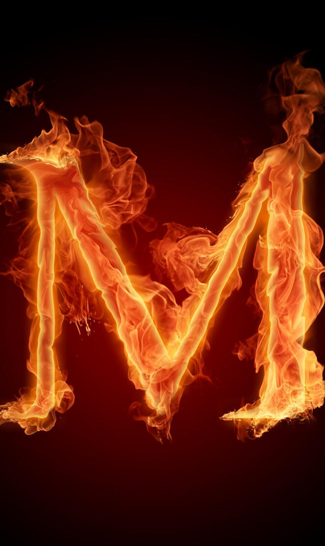 Burning Letter M