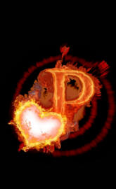 Letter P Burning 3D