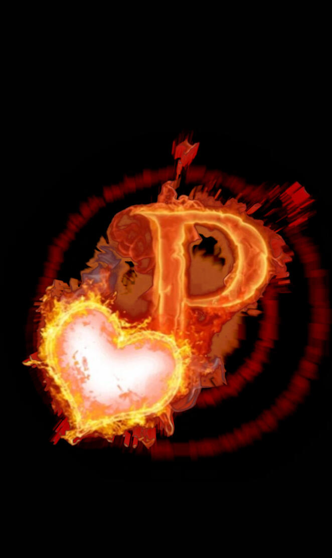 Letter P Burning 3D