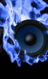 Burn loudspeaker