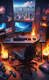 Still Gaming, Even if My Room Is on Fire