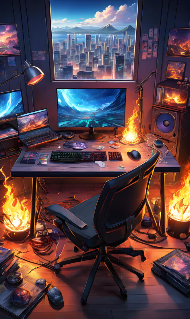 Still Gaming, Even if My Room Is on Fire