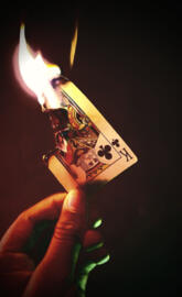 Burning card