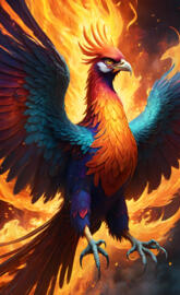 a colorful bird with a long tail