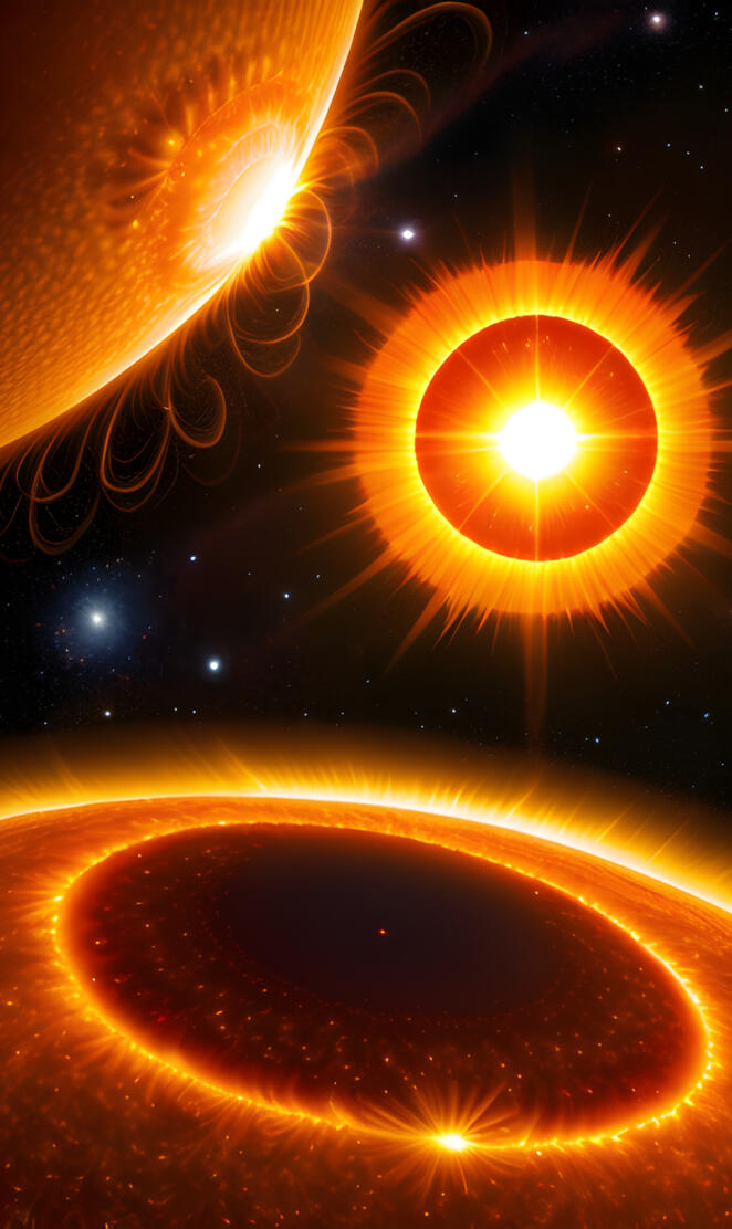 blazing triple star system