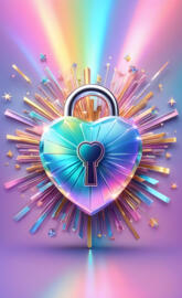 a blue and purple circle with stars