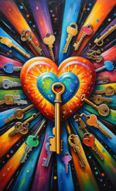 a colorful art piece