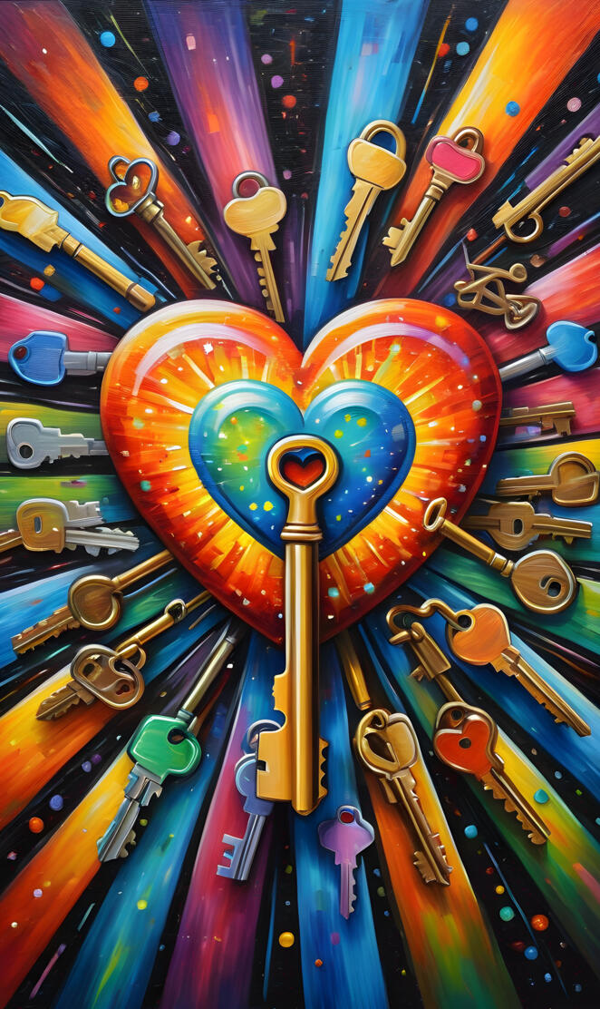 a colorful art piece