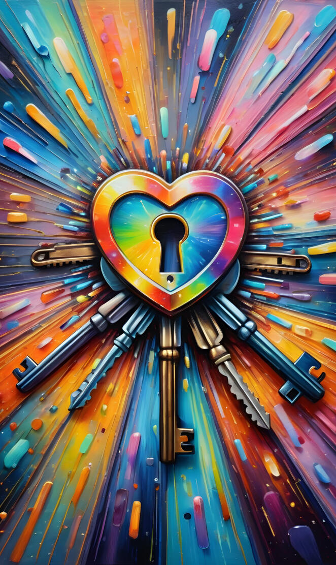 a colorful escalator with a circular ceiling