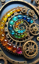 a circular object with colorful circles