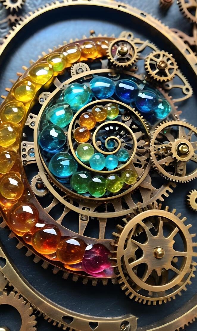 a circular object with colorful circles