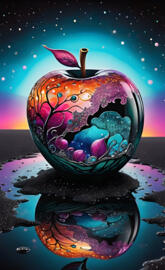 a decorated egg with a cat on it